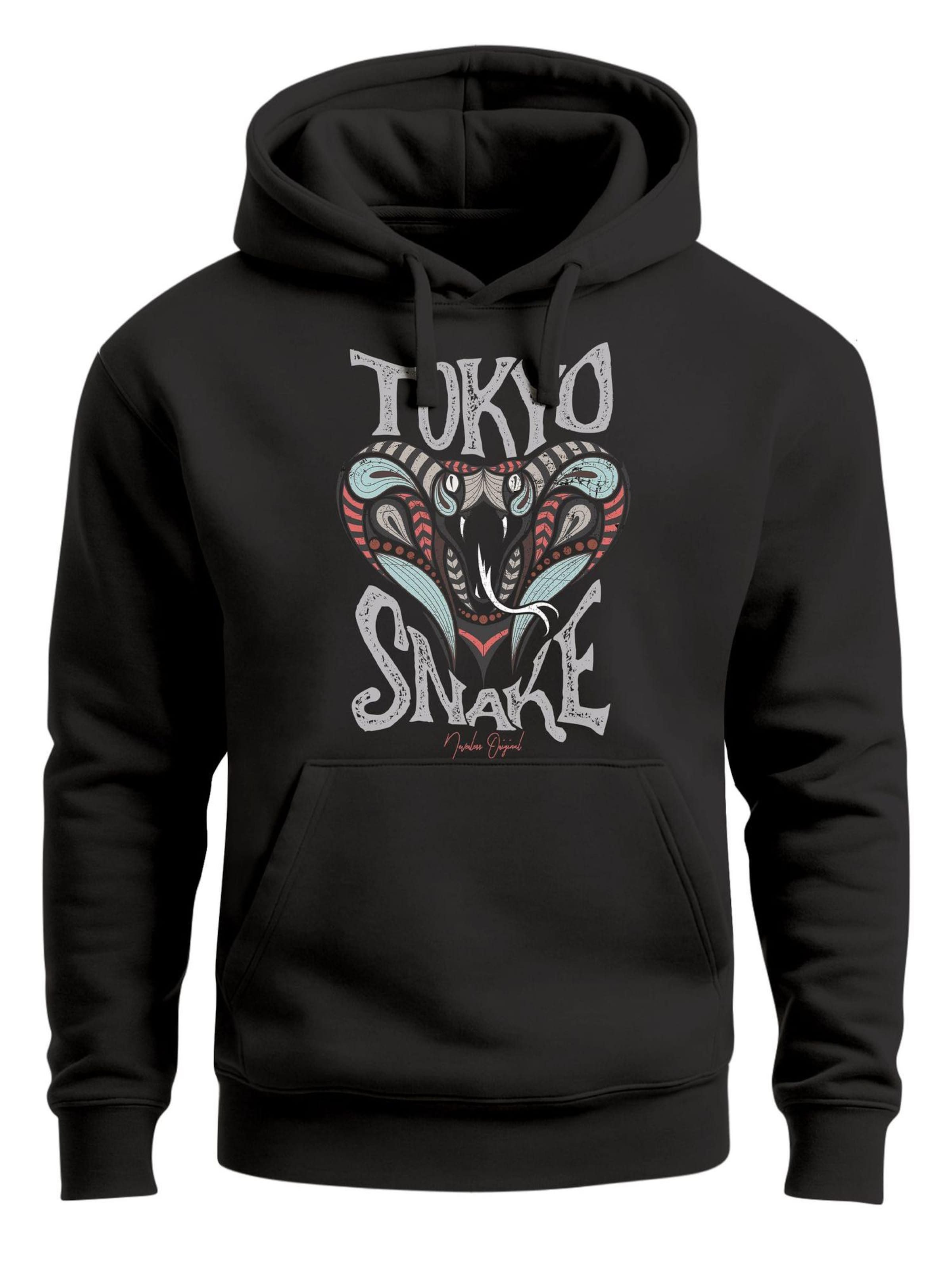 Neverless Sweatshirt 'Tokyo Snake'‌‌‌‌‌‌ in Schwarz: Vorderseite