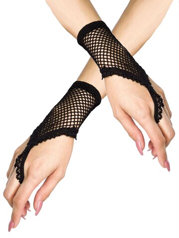 Dirndline Fingerless Gloves 'Netz-Armstulpen kurz' in Black: front