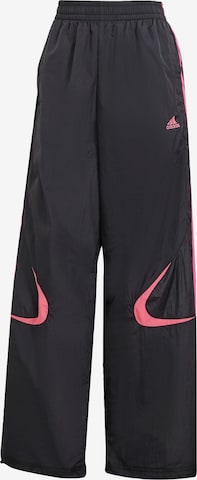 Wide Leg Pantalon 'Teamgeist Adicolor' ADIDAS ORIGINALS en noir : devant