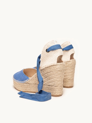 Sandalo 'Alpargata Cuña 10 cm' di Alhamas in blu