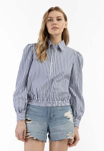 DreiMaster Vintage Blouse in Blauw: voorkant