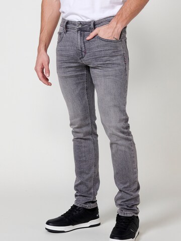 Coupe slim Jean KOROSHI en gris : devant