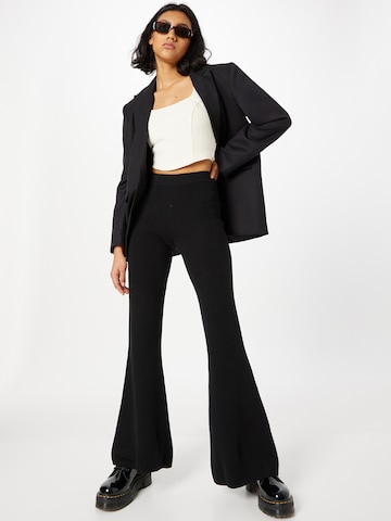 WEEKDAY Flared Pants in Black