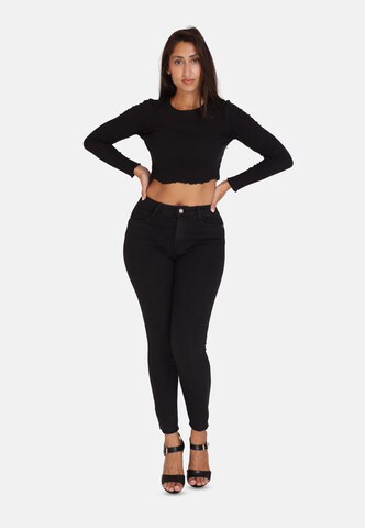 Elara - Skinny Calças de ganga em preto: frente