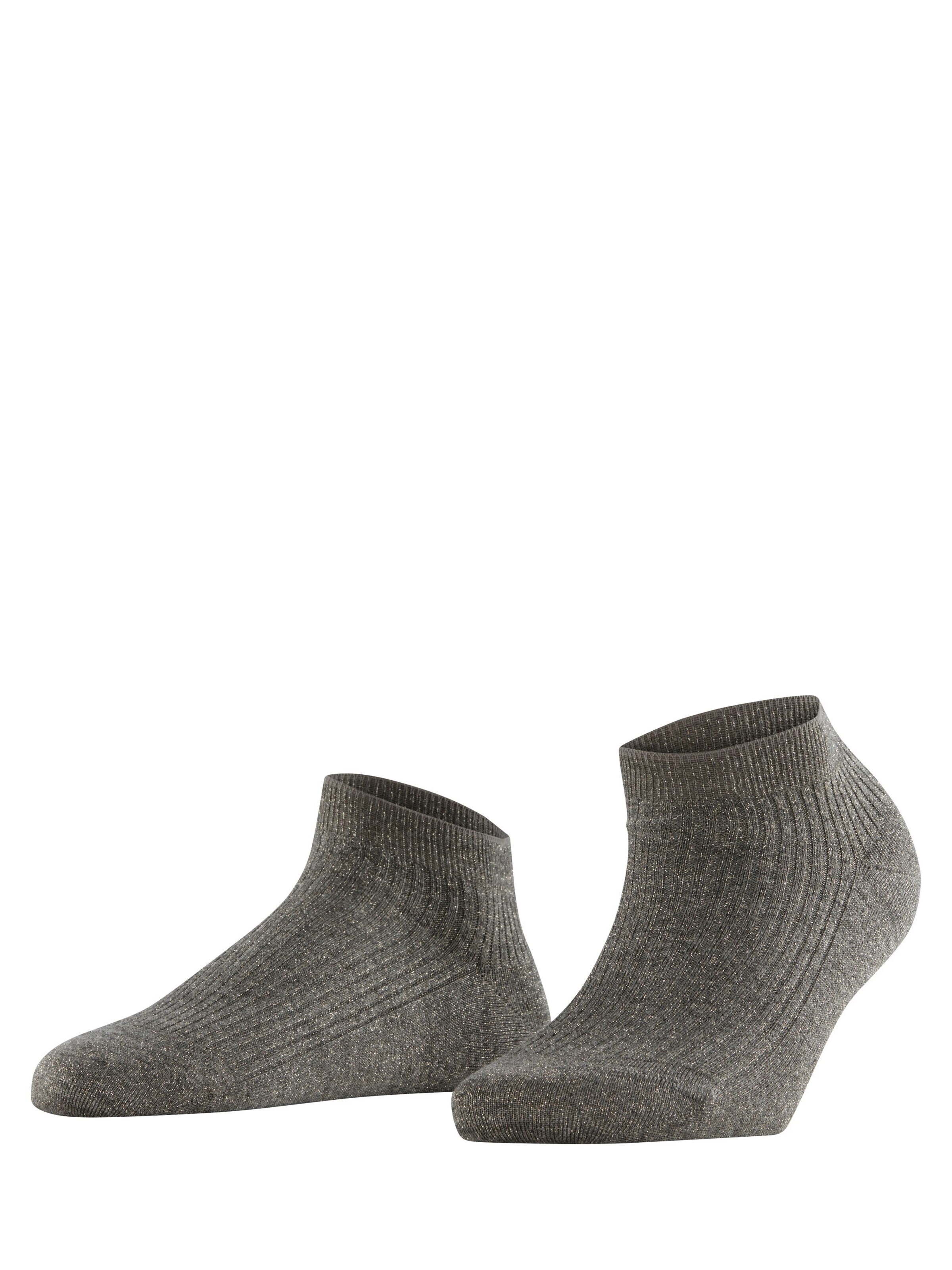 FALKE Socken 'Shiny Rib'‌ in Grau: Vorderseite
