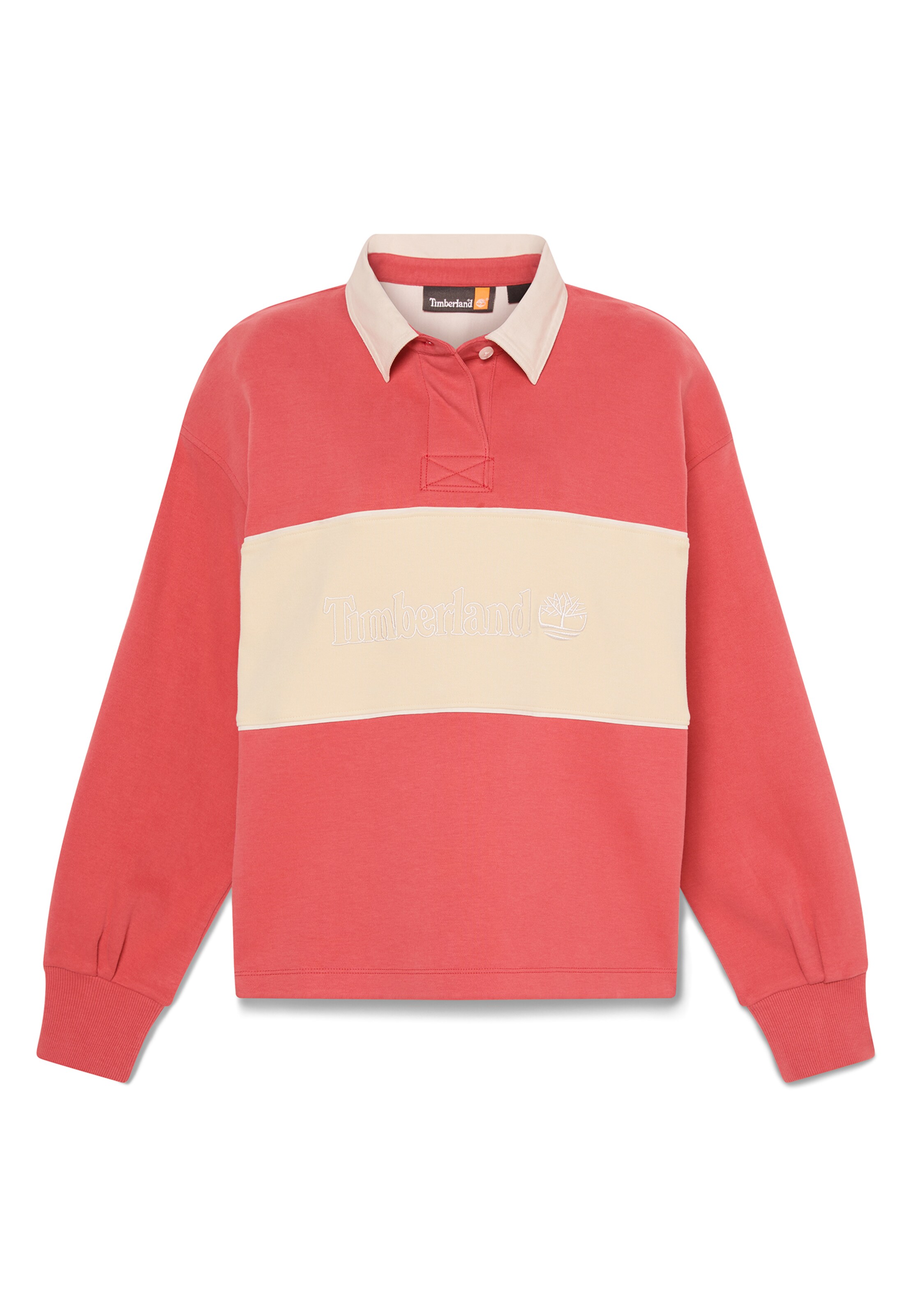 TIMBERLAND Mikina 'Lush Rugby Polo' - Červená: predná strana