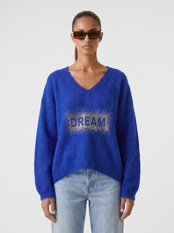 Pull-over oversize 'Silja' americandreams en bleu : devant