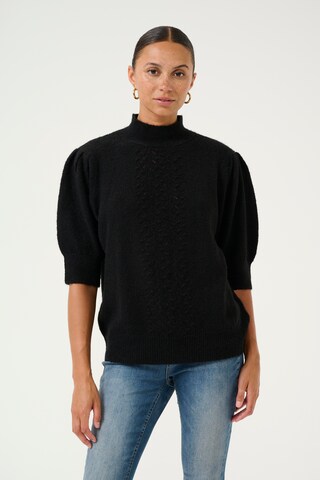 Pull-over CULTURE en noir : devant