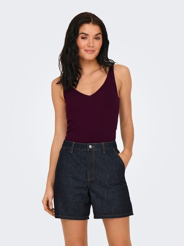 JDY Gebreide top 'JDYNanna' in Lila: voorkant