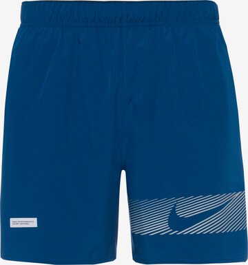 NIKE Regular Workout Pants 'CHALLENGER' in Blue: front