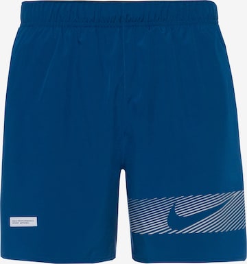 NIKE Workout Pants 'CHALLENGER' in Blue: front