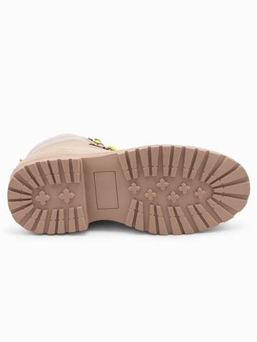 Ombre Lace-up boots in Beige