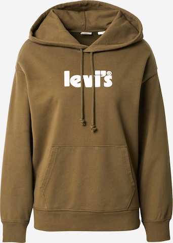 LEVI'S ® Tréning póló 'GRAPHIC STANDARD HOODIE NEUTRALS' - zöld: elől