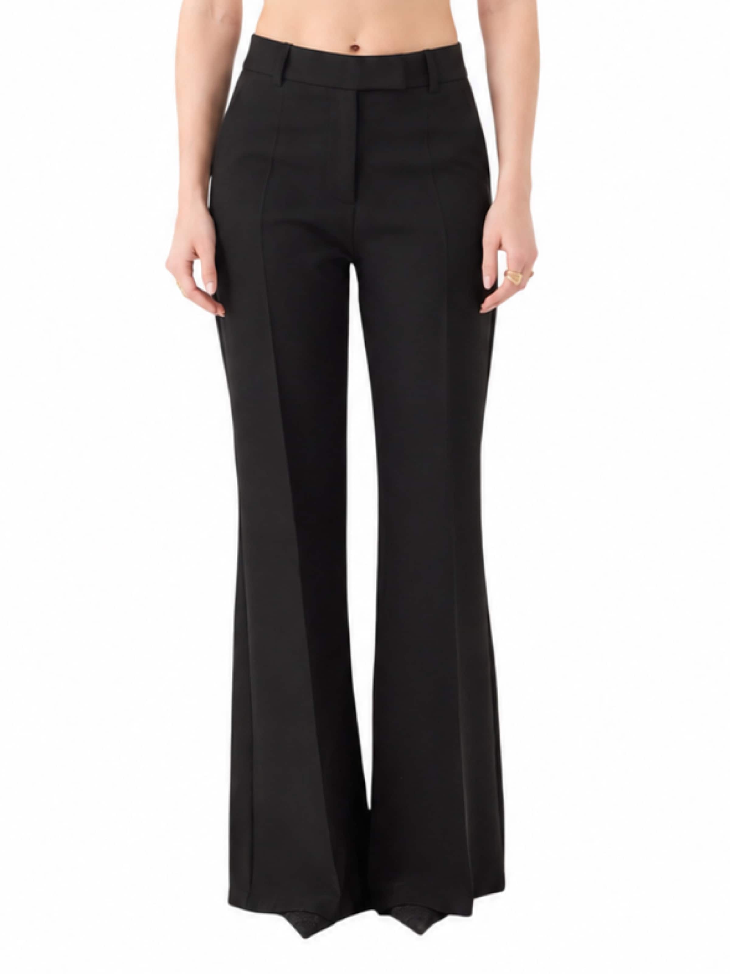 HOLLY LOLLY Flared Hose in Schwarz: Vorderseite