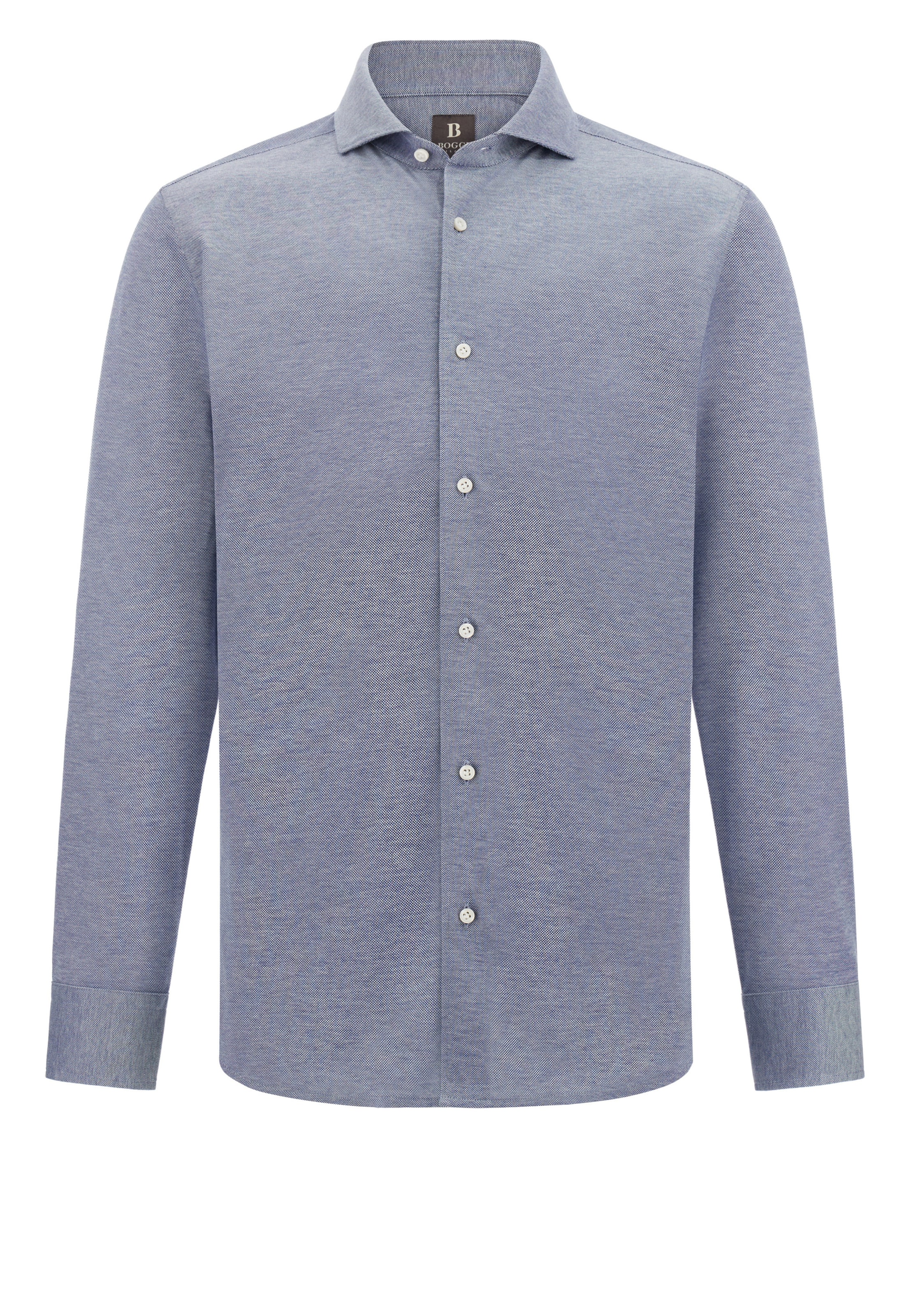 Coupe regular Chemise Boggi Milano en bleu : devant