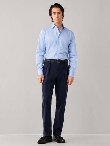 Tapered Pantaloni con pieghe di Hackett London in blu