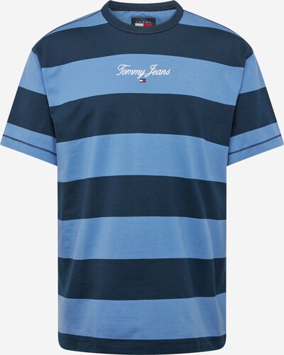 Tommy Jeans T-Shirt in blau / navy / feuerrot / weiß, Produktansicht