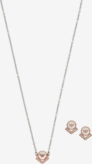 Emporio Armani Conjuntos de bijuteria em ouro rosa / prata / transparente / branco, Vista do produto