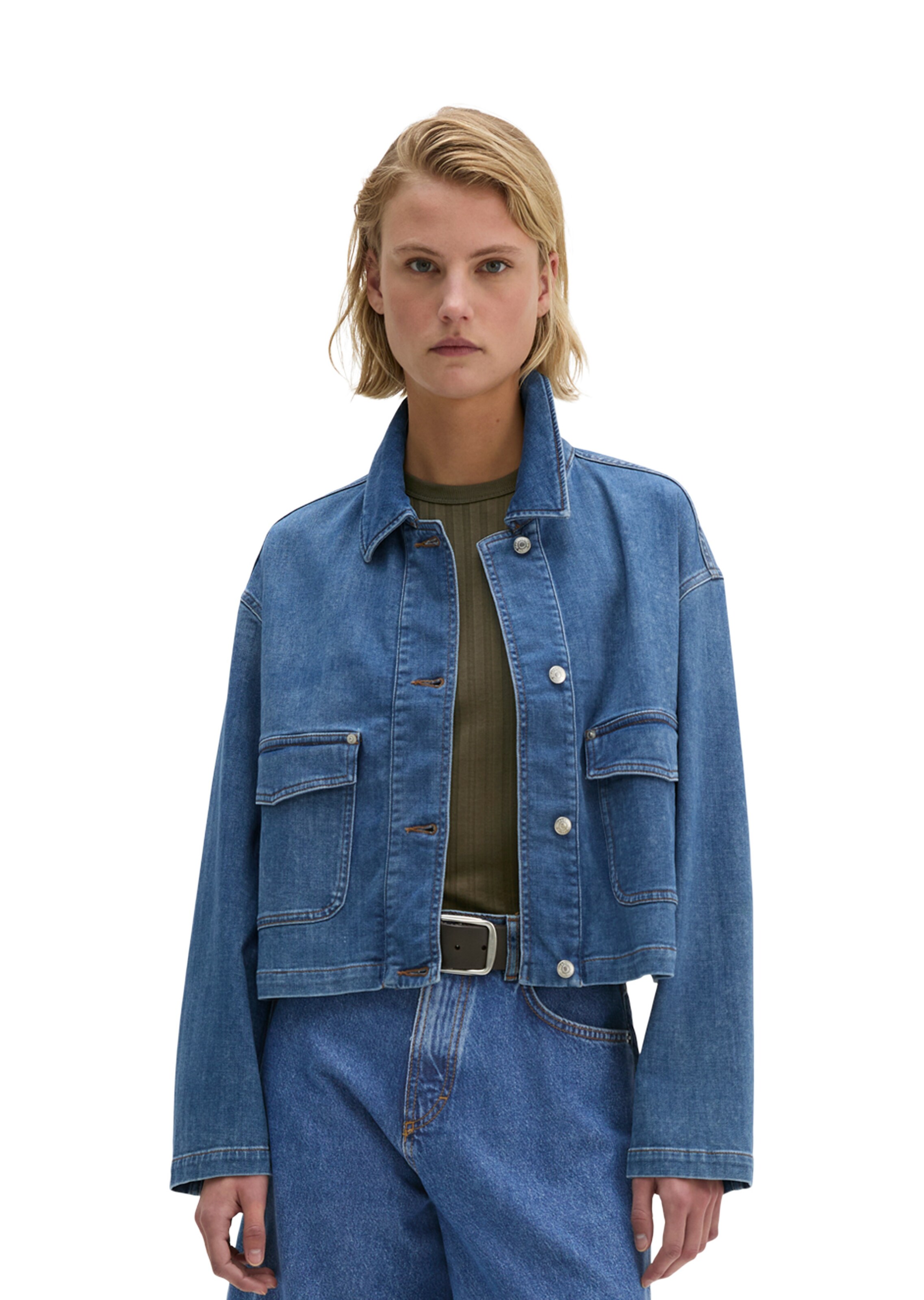 Veste mi-saison Marc O'Polo en bleu : devant