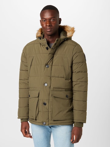 BURTON MENSWEAR LONDON Zimska jakna | zelena barva: sprednja stran