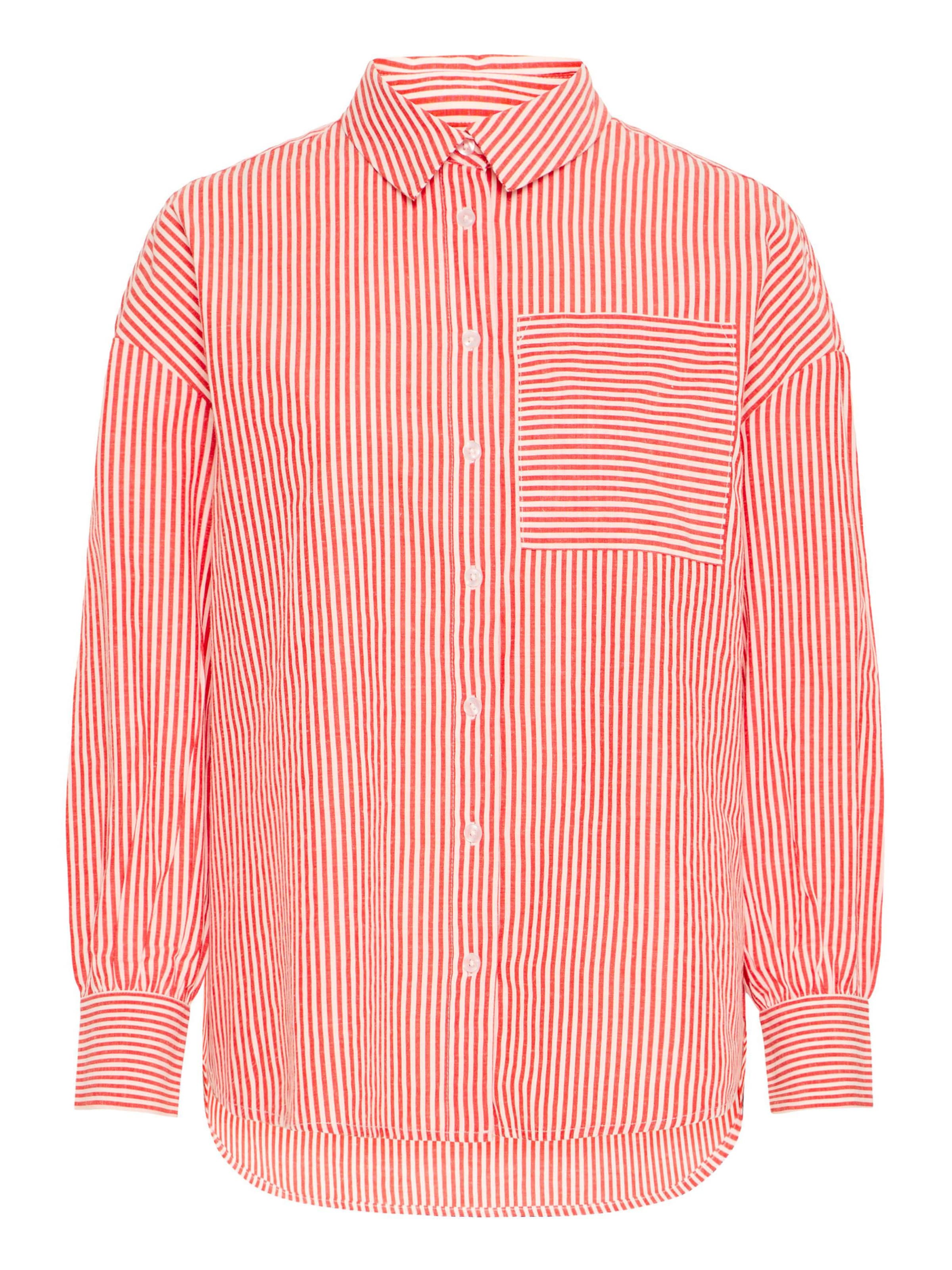 Fransa Bluse 'Poppa' in Rot: Vorderseite