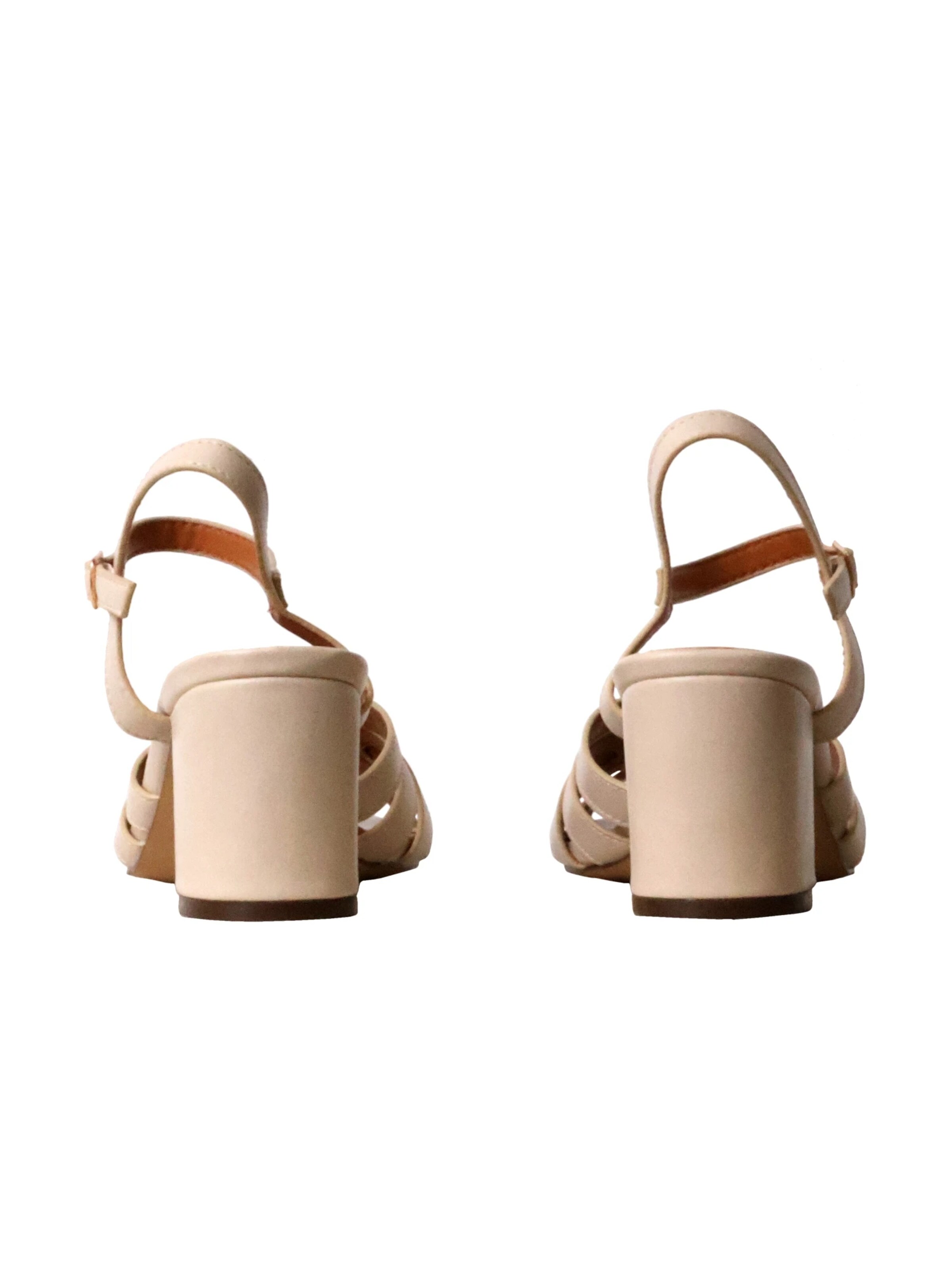 Sandales 'Supermodische Sandalen mit Absatz' POTI PATI en blanc