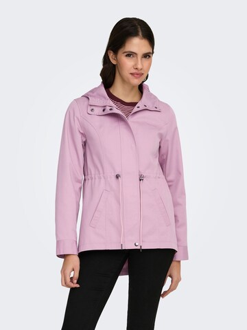 JDY Between-Seasons Parka 'JDYRiver' in Pink: front