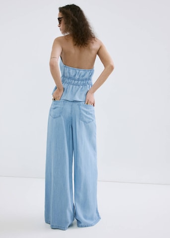MANGO Wide Leg Jeans 'Eva' in Blau