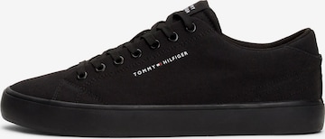 TOMMY HILFIGER - Sapatilhas baixas 'Essential' em preto: frente