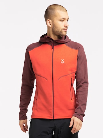 Haglöfs Athletic Fleece Jacket 'Heron' in Orange: front