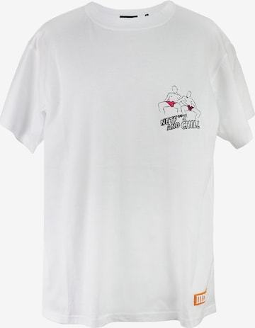 Magdeburg Los Angeles Shirt 'Netfxxx And Chill' in White: front