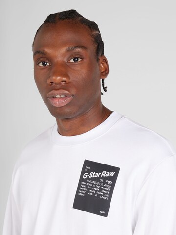 G-Star RAW Koszulka 'Tile' w kolorze biały