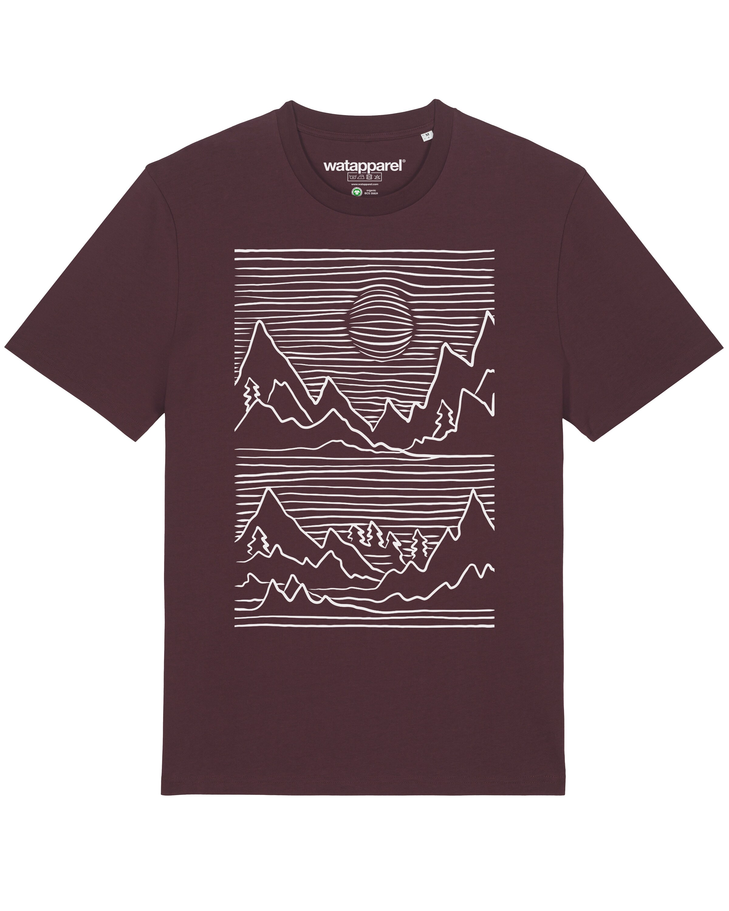 T-Shirt 'Mountains' Watapparel en rouge : devant