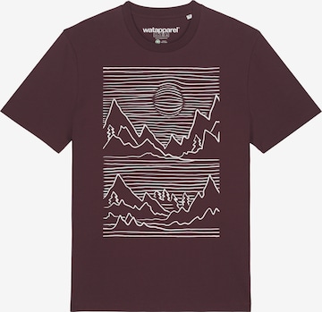 Watapparel Shirt 'Mountains' in Rot: Vorderseite