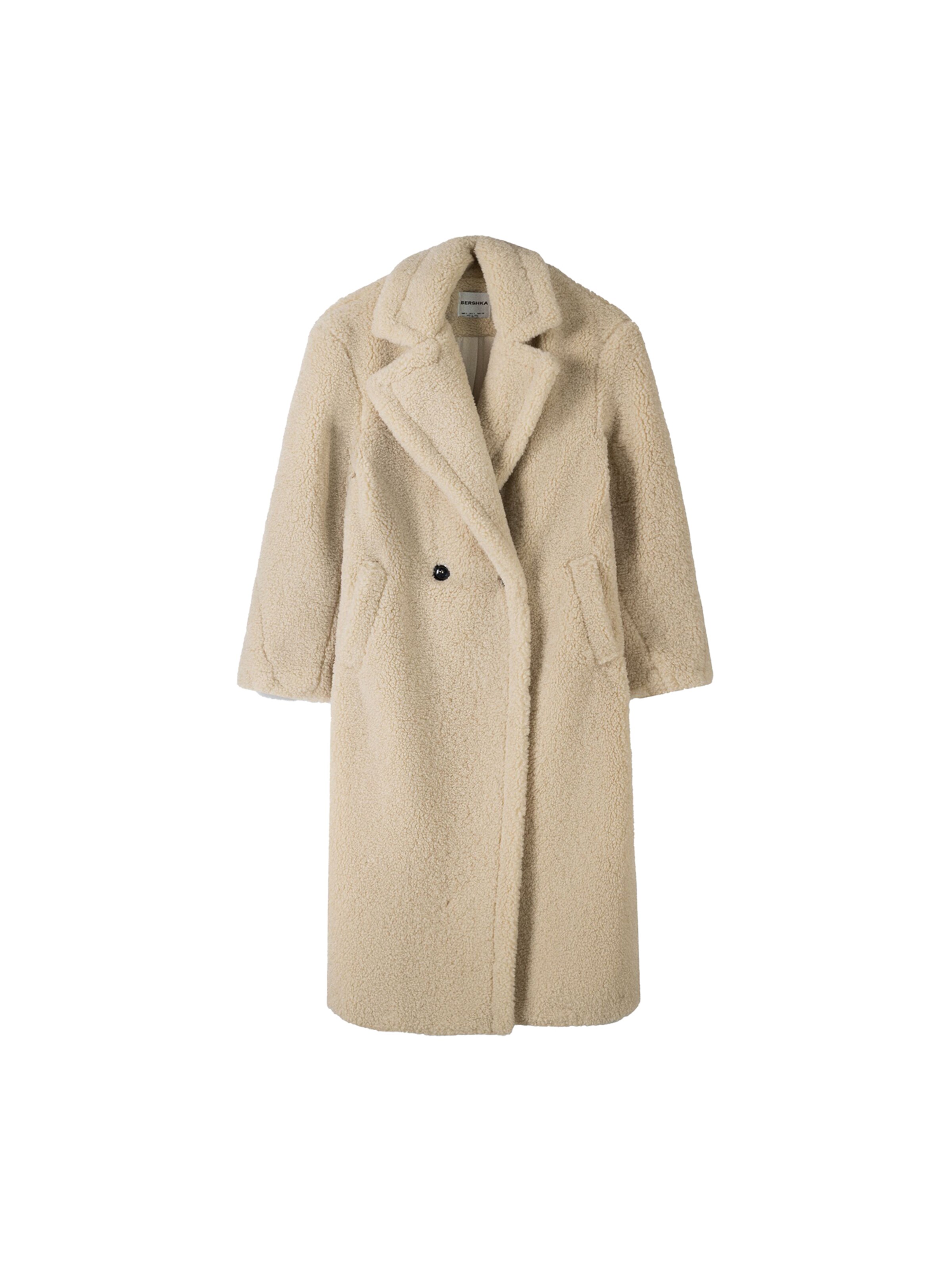 Teddy Coat Bershka Teddy Mantel Drop Shoulder Zalando Bershka