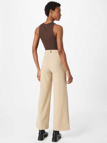 Wide leg Pantaloni eleganți de la minimum pe bej