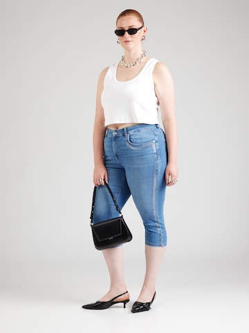 ONLY Carmakoma - Slimfit Vaquero 'CARWILLY' en azul