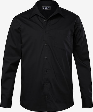 Men Plus Comfort fit Business shirt in Black: front