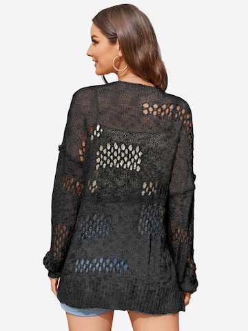 Imily Bela Pletena jopa | črna barva: zadnja stran