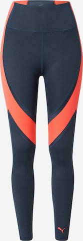 PUMA Skinny Sportbroek in Blauw: voorkant