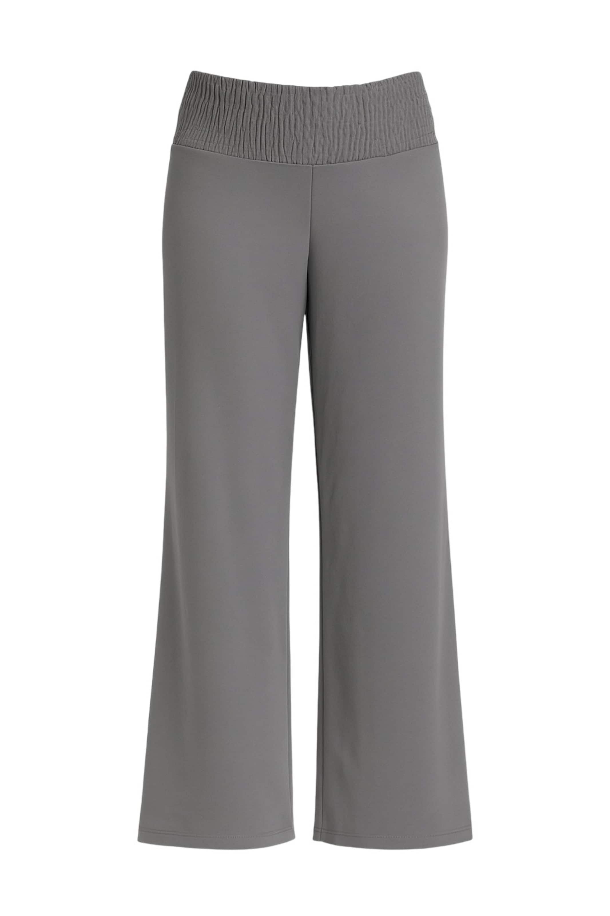 LYN MAMA Wide leg Broek in Grijs: voorkant