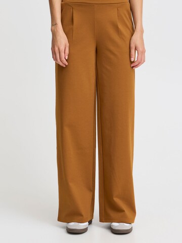 ICHI - Pierna ancha Pantalón 'Kate' en marrón