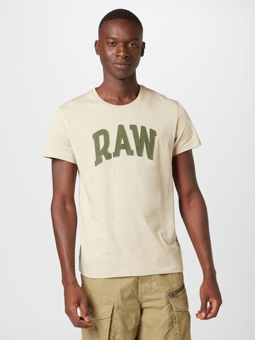 T-Shirt 'University' G-Star RAW en beige : devant