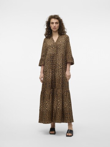 VERO MODA Shirt dress 'ZERA' in Brown: front