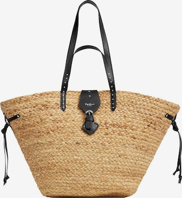 Cabas 'Pamela' Pepe Jeans en beige : devant