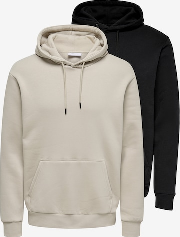 Only & Sons Sweatshirt 'Ceres' in Black: front