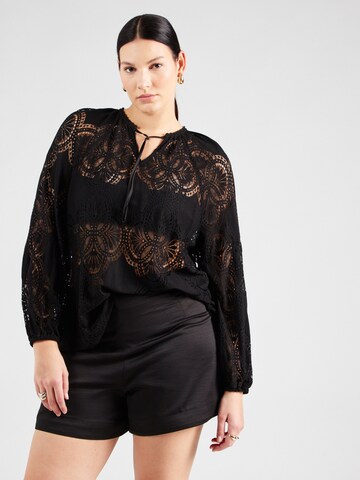 ONLY Carmakoma Bluse 'CARCABANNA' i sort: forside