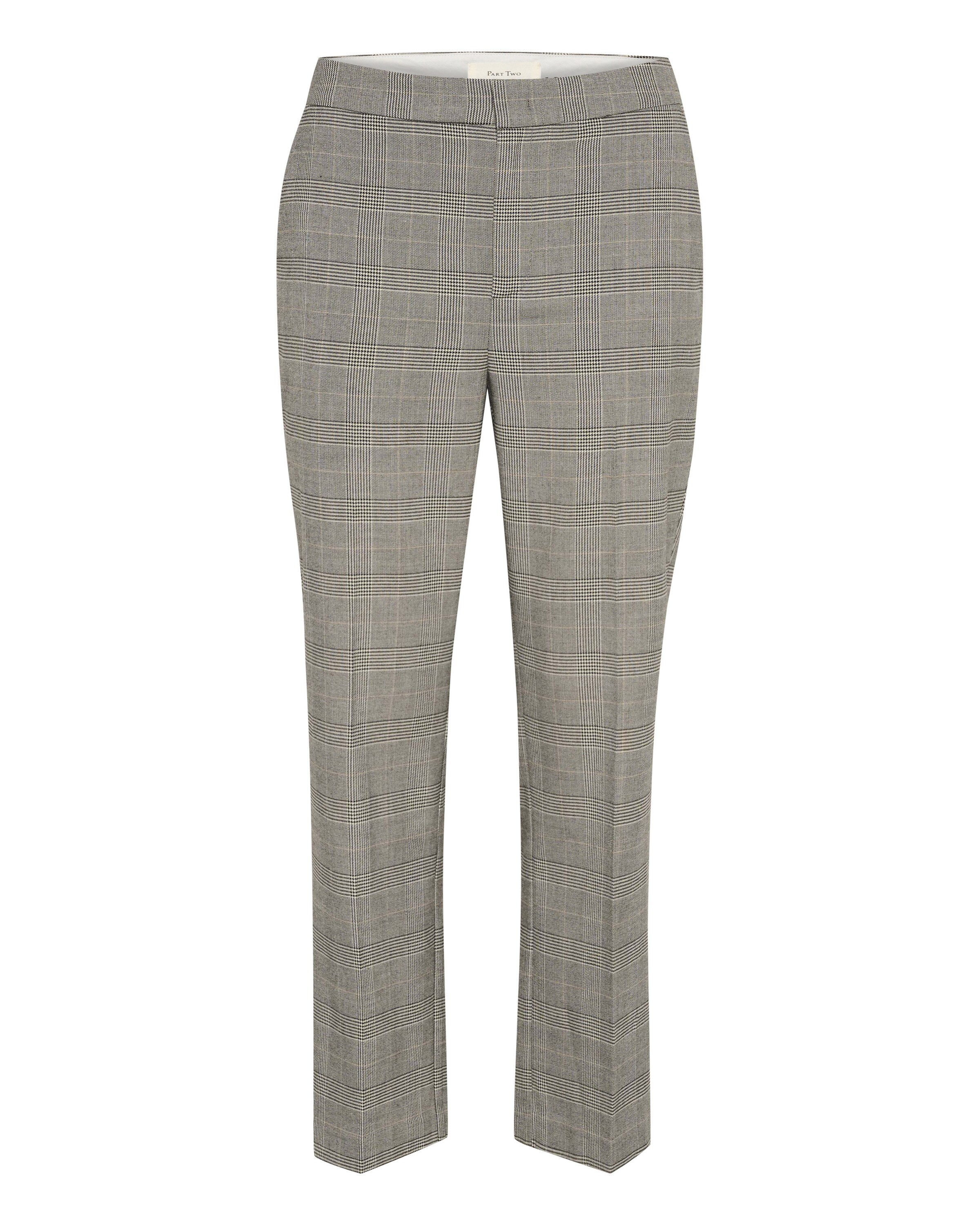 Part Two Regular Bandplooibroek in Grijs: voorkant