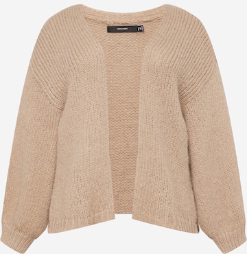 Vero Moda Curve Knit Cardigan 'Maybe' in Beige: front