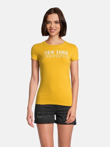 Maglietta 'JULY NEW YORK' di AÉROPOSTALE in giallo: frontale
